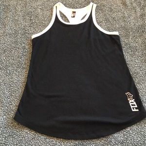 Fox black and white tank